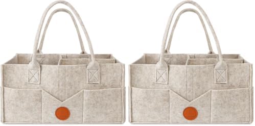 Baby Diaper Caddy Organizer for Changing Table, Khaki