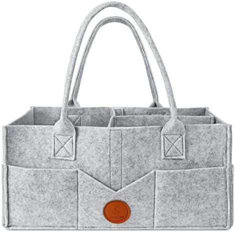 Felt Diaper Caddy Organizer for Changing Table, Grey
