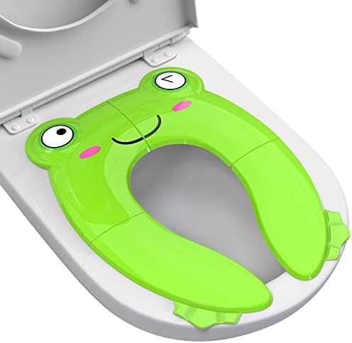 Foldable Travel Potty Training Seat for Toddlers, Green