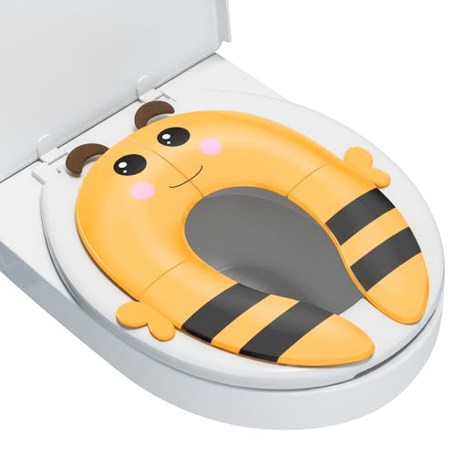 Folding Travel Potty Training Seat for Toddlers, Yellow Bee