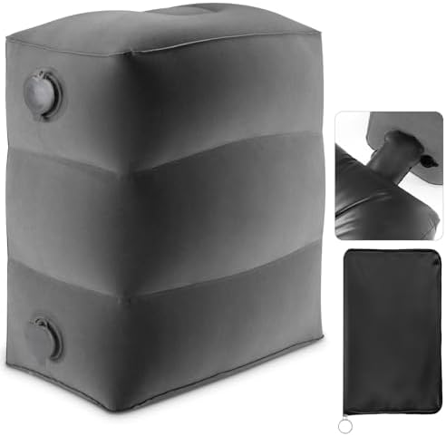 Inflatable Foot Rest Pillow, Dark Grey