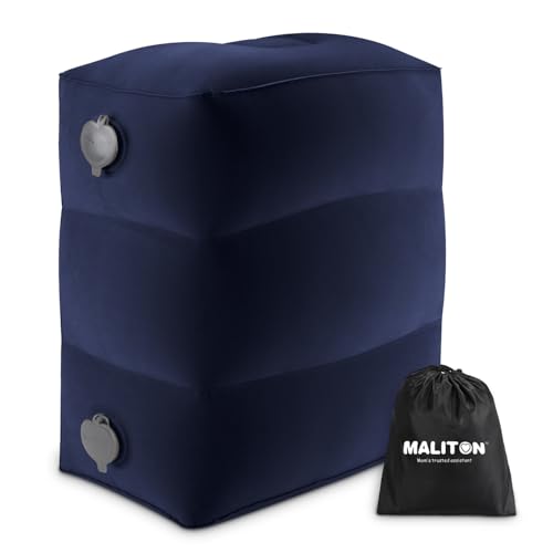 Inflatable Travel Foot Rest Pillow, Blue