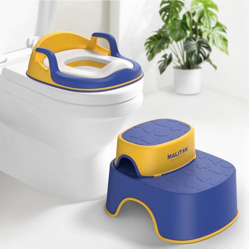 Potty Training Toilet Seat & Step Stool, Blue & yellow