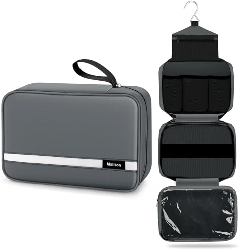 Toiletry Bag for Men & Women Travel, Grey